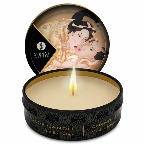 SHUNGA MINI CARESS BY CANDELIGHT VELA MASAJE VAINILLA 30ML Pretty Sexy Things